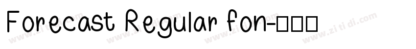 Forecast Regular fon字体转换